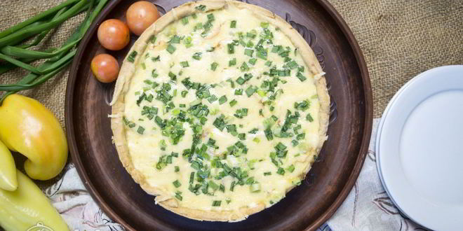 Рецепт Открытого пирога с курицей и овощами