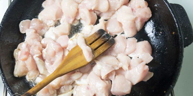 Рецепт открытого пирога с курицей и овощами