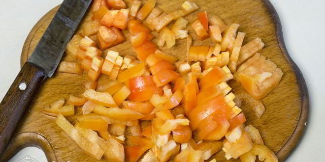 Рецепт открытого пирога с курицей и овощами