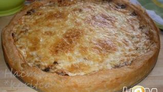 Рецепт Пирога из картофельного теста с мясом и грибами