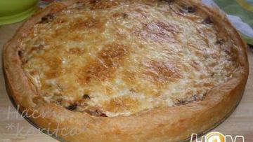 Рецепт Пирога из картофельного теста с мясом и грибами