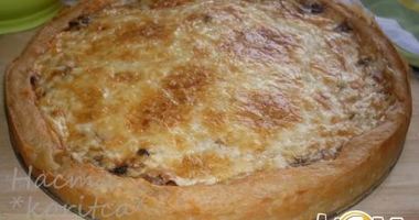 Рецепт Пирога из картофельного теста с мясом и грибами