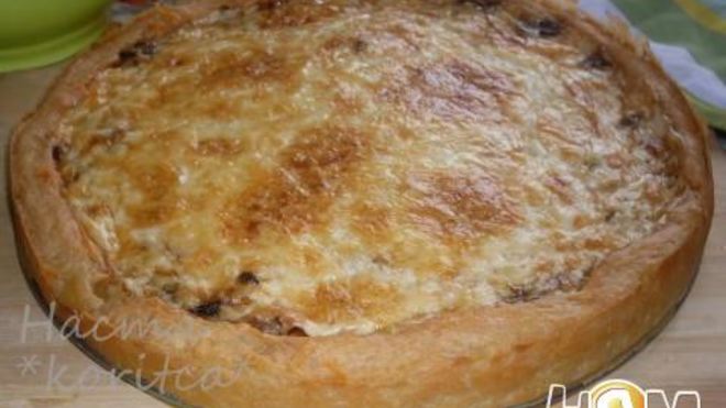 Рецепт пирога из картофельного теста с мясом и грибами