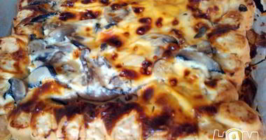 Рецепт Пирога розочки с фаршем и грибами