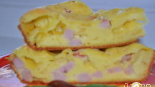 Рецепт Пирога с сыром и ветчиной