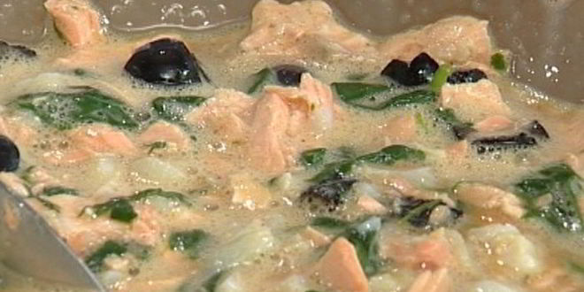 Рецепт рыбного пирога со шпинатом