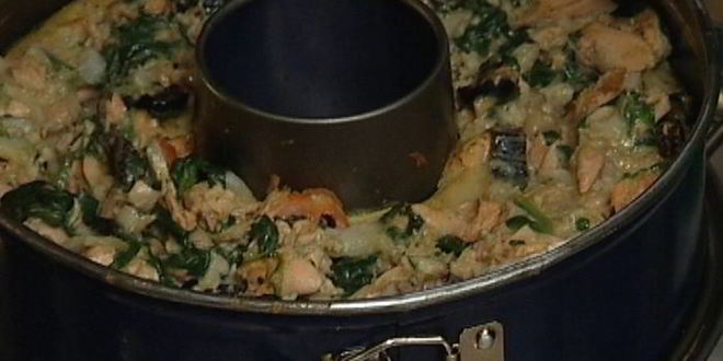 Рецепт рыбного пирога со шпинатом