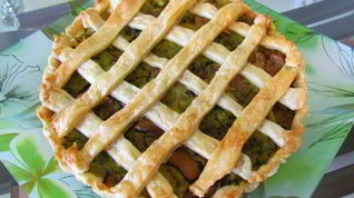 Рецепт Слоеного пирога с брокколи и шампиньонами