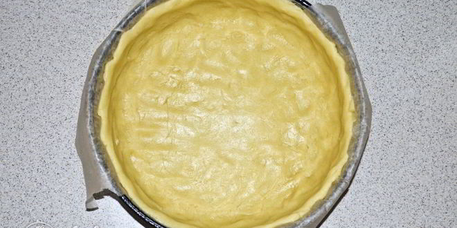 Рецепт творожного пирога с персиками