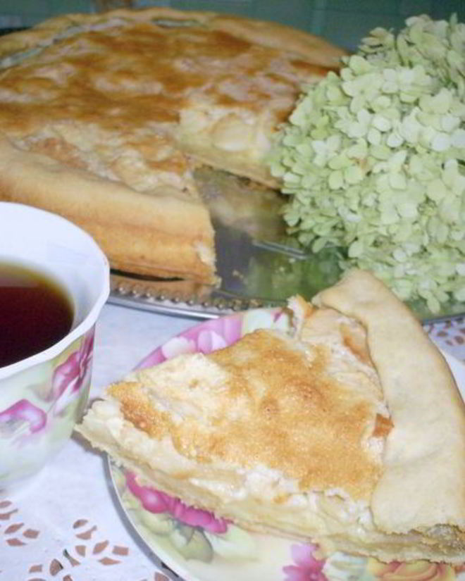 Рецепт яблочно-кремового пирог