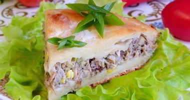 Рецепт Заливного пирога с рыбой и яйцами