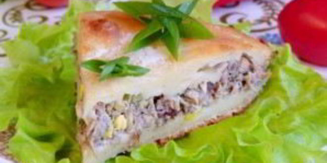 Рецепт заливного пирога с рыбой и яйцами