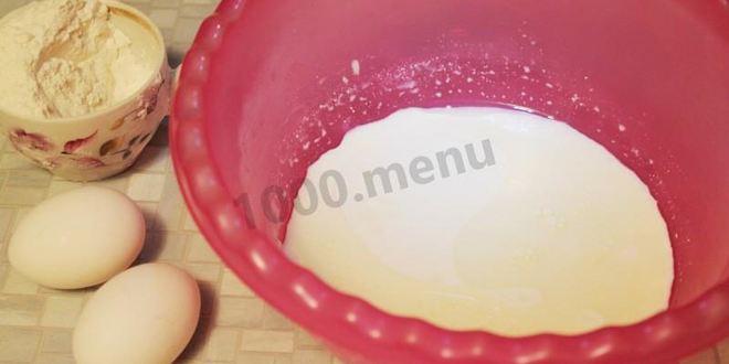 Рецепт заливного пирога с яйцом и зеленым луком на кефире