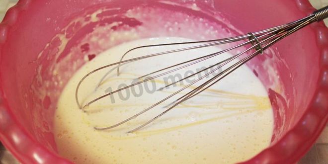 Рецепт заливного пирога с яйцом и зеленым луком на кефире