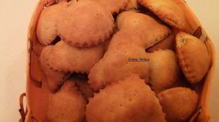 Рецепт Мини-пирожков из творожного теста с сырно-куриной начинкой