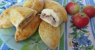 Рецепт Пирожков из бездрожжевого теста с яблочной начинкой