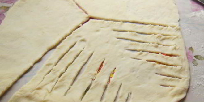 Рецепт плетеных пирожков из творожного теста