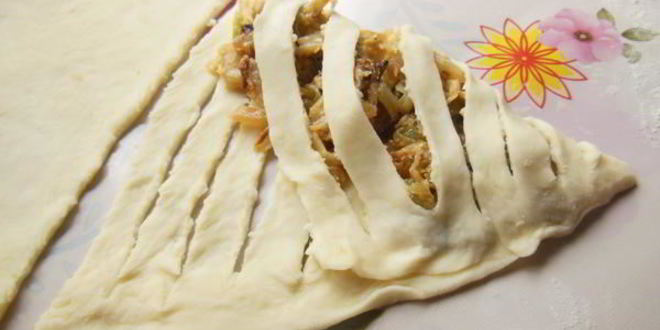 Рецепт плетеных пирожков из творожного теста