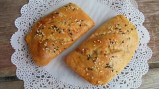 Рецепт Закусочных пирожков с сыром на тесте с морской капустой