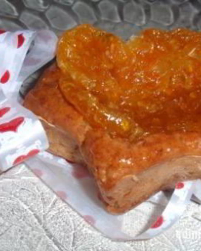 Рецепт бананова-творожных пирожные с мандариновыми цукатами