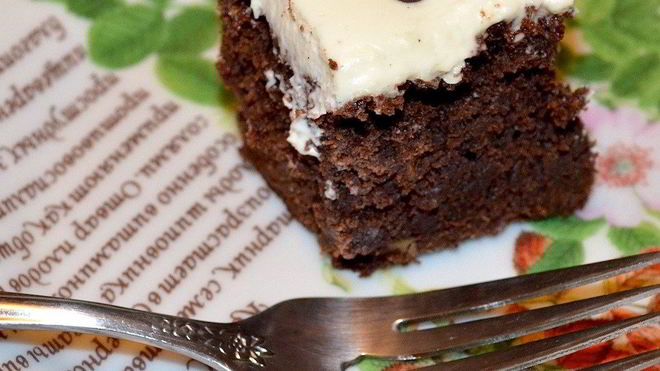 Рецепт брауни с какао, орешками и маскарпоне