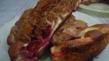 Рецепт Брауни с творогом и вишней