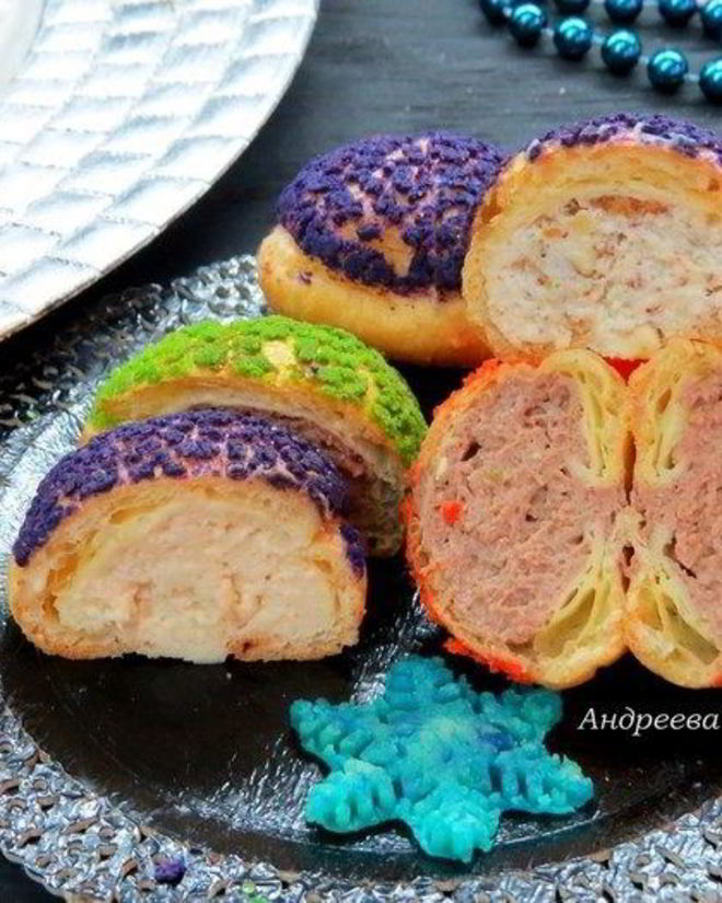 Рецепт елочки из пирожных шу с пломбирным кремом