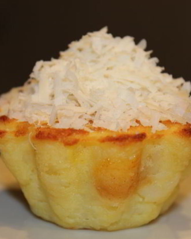 Рецепт картофельно-сырного пирожное с курицей