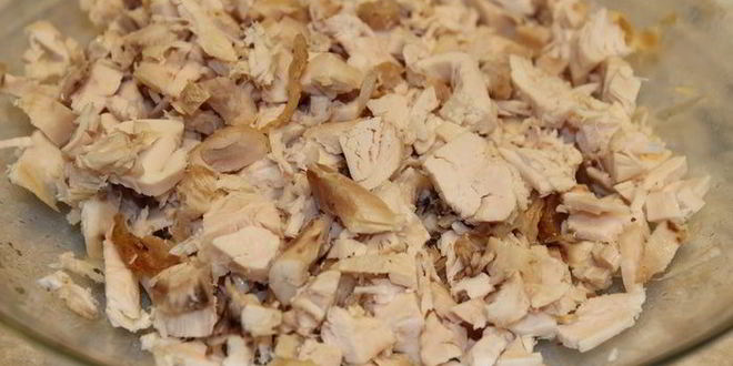 Рецепт картофельно-сырного пирожное с курицей