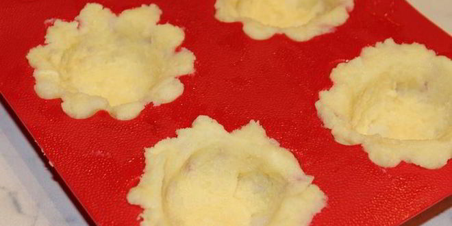 Рецепт картофельно-сырного пирожное с курицей