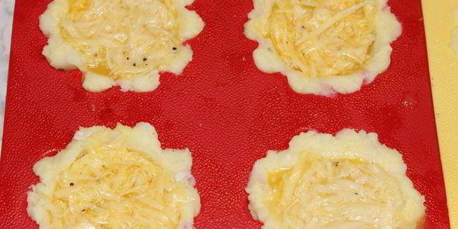 Рецепт картофельно-сырного пирожное с курицей