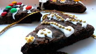 Рецепт Пирожного Christmas tree brownies