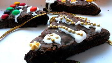Рецепт Пирожного Christmas tree brownies
