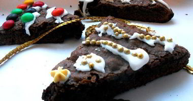 Рецепт Пирожного Christmas tree brownies