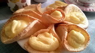 Рецепт Пирожных Лепестков с кремом