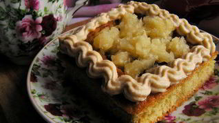 Рецепт Пирожных с финиками, ананасом и творожным кремом