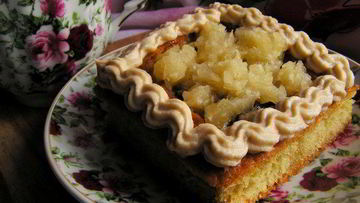 Рецепт Пирожных с финиками, ананасом и творожным кремом