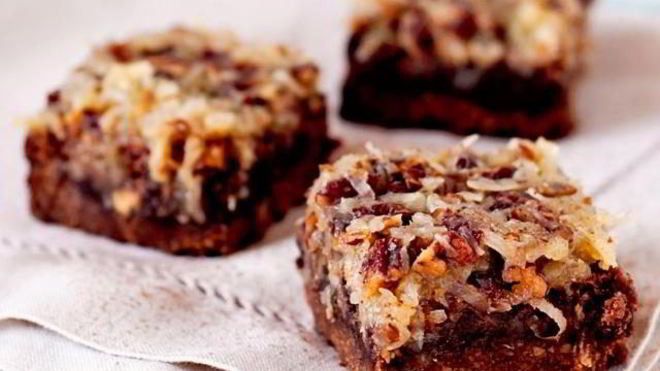 Рецепт пирожных с орехами и кокосовой стружкой