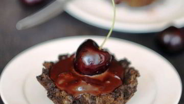 Рецепт Шоколадна-вишневых пирожные