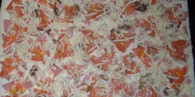 Рецепт быстрой пиццы из наливного теста