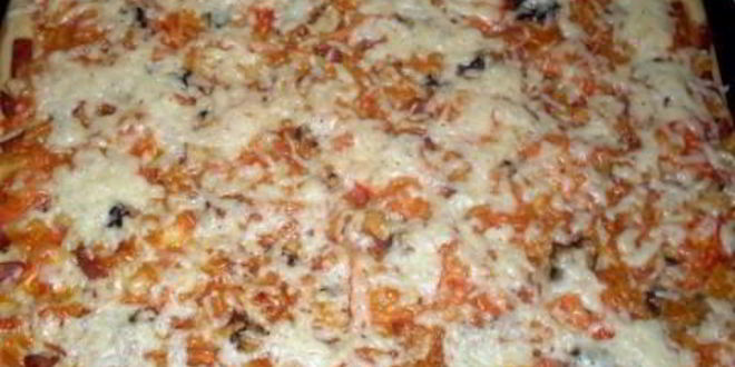 Рецепт быстрой пиццы из наливного теста