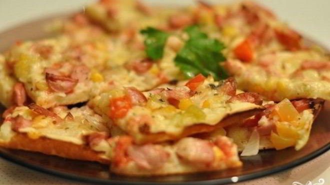 Рецепт быстрой пиццы на кефире