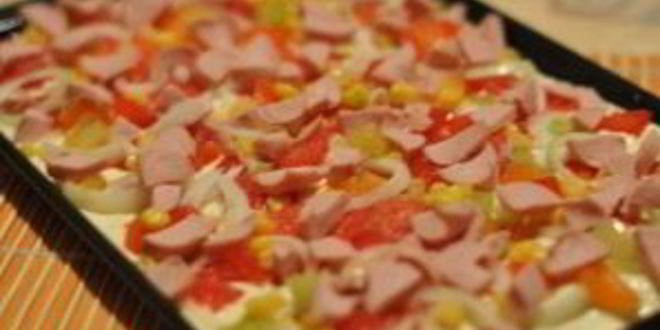 Рецепт быстрой пиццы на кефире