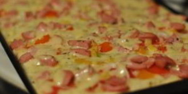 Рецепт быстрой пиццы на кефире