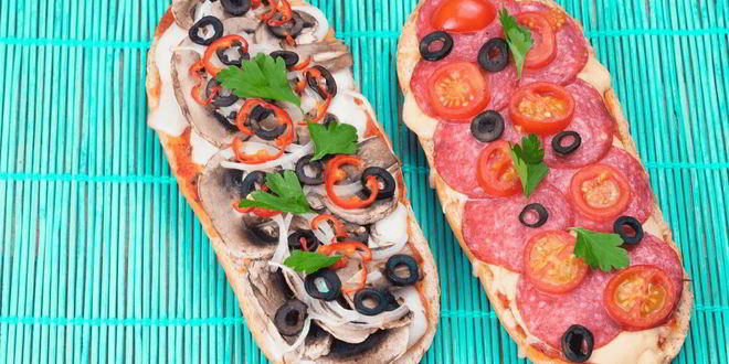 Рецепт Ленивой пиццы с колбасой и грибами