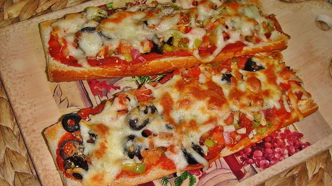 Рецепт пиццы-багета