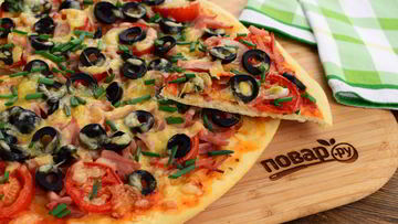 Рецепт Пиццы Домашней с колбасой