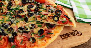 Рецепт Пиццы Домашней с колбасой