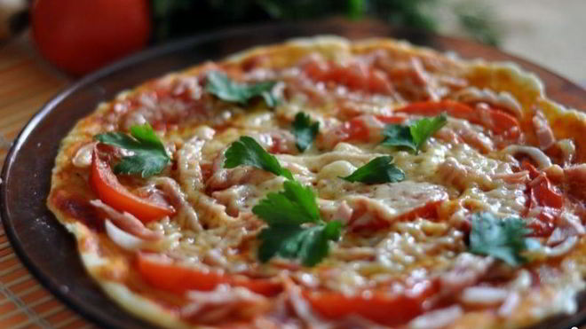 Рецепт пиццы минутка в микроволновой печи