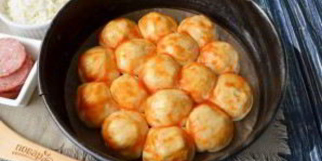 Рецепт пиццы на шариках из теста